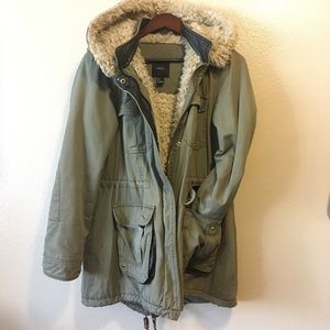 Women’s Forever 21 wool olive green jacket, large